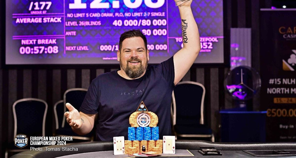 Simon Solberg winner of Welcomer Big Bet Mix at European Mixed Poker Championship 2024